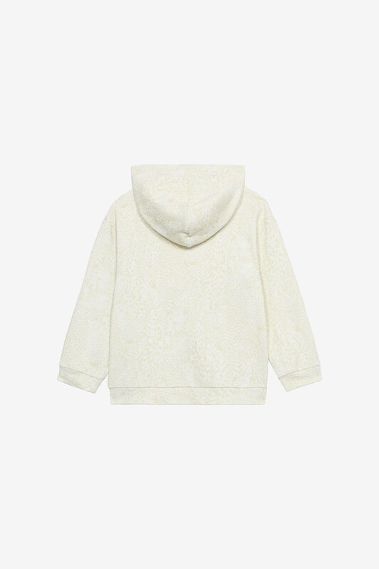 JU Hooded Sweatshirt With Cheetah Print Ivory UJT69G-5OO35