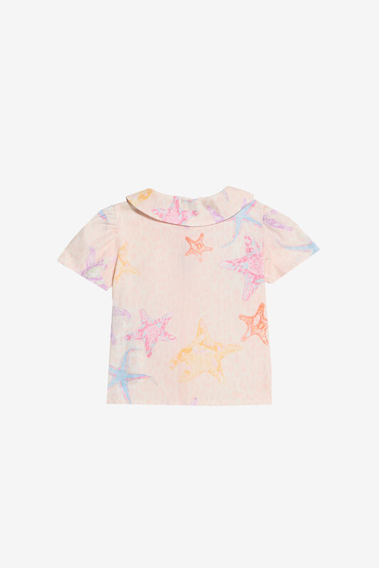 JU Baumwollhemd Mit Strafish-Print LIGHT PINK WJT700-7MR17