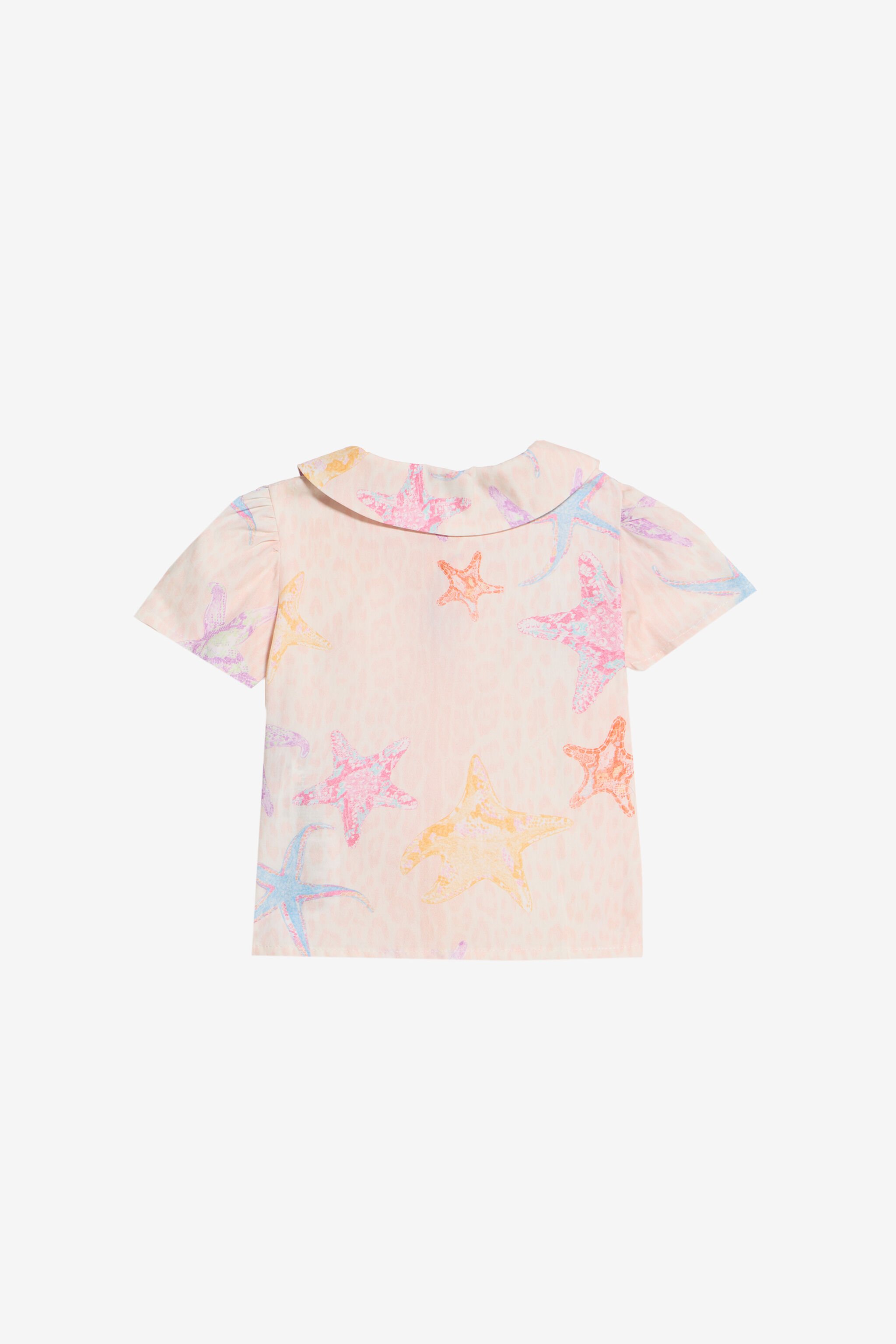 JU Baumwollhemd Mit Strafish-Print LIGHT PINK WJT700-7MR17