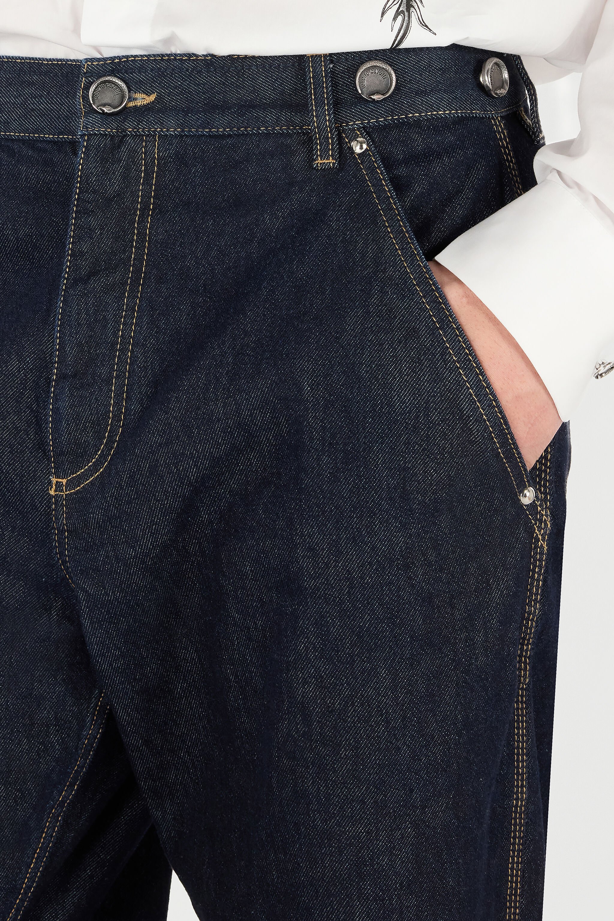 RC Wide-Leg Jeans with RC Monogram Dark blue VRJ231-VT025