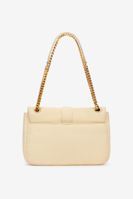 JC Shoulder Bag With Matching Mirror Snake Ivory UFB053-UF422