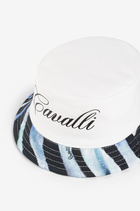 JU Zebra-Print Logo Bucket Hat JU Zebra-Print Logo Bucket Hat MILKY/BLUE OJZ014-ISA2J