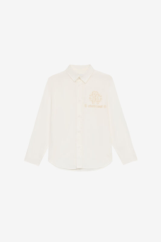 JU Shirt With RC Monogram And Lettering White UJT70D-CH004