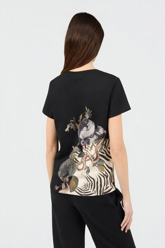 RC T-Shirt Mit Jewellery Foulard-Print BLACK SOT60J-JD003