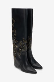 JC Black Studded Boots BLACK VFS092-VF620