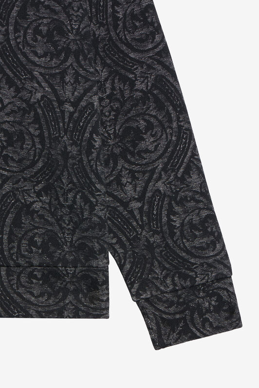 JU Black Sweatshirt with Floral Print BLACK VJT67A-5OP29