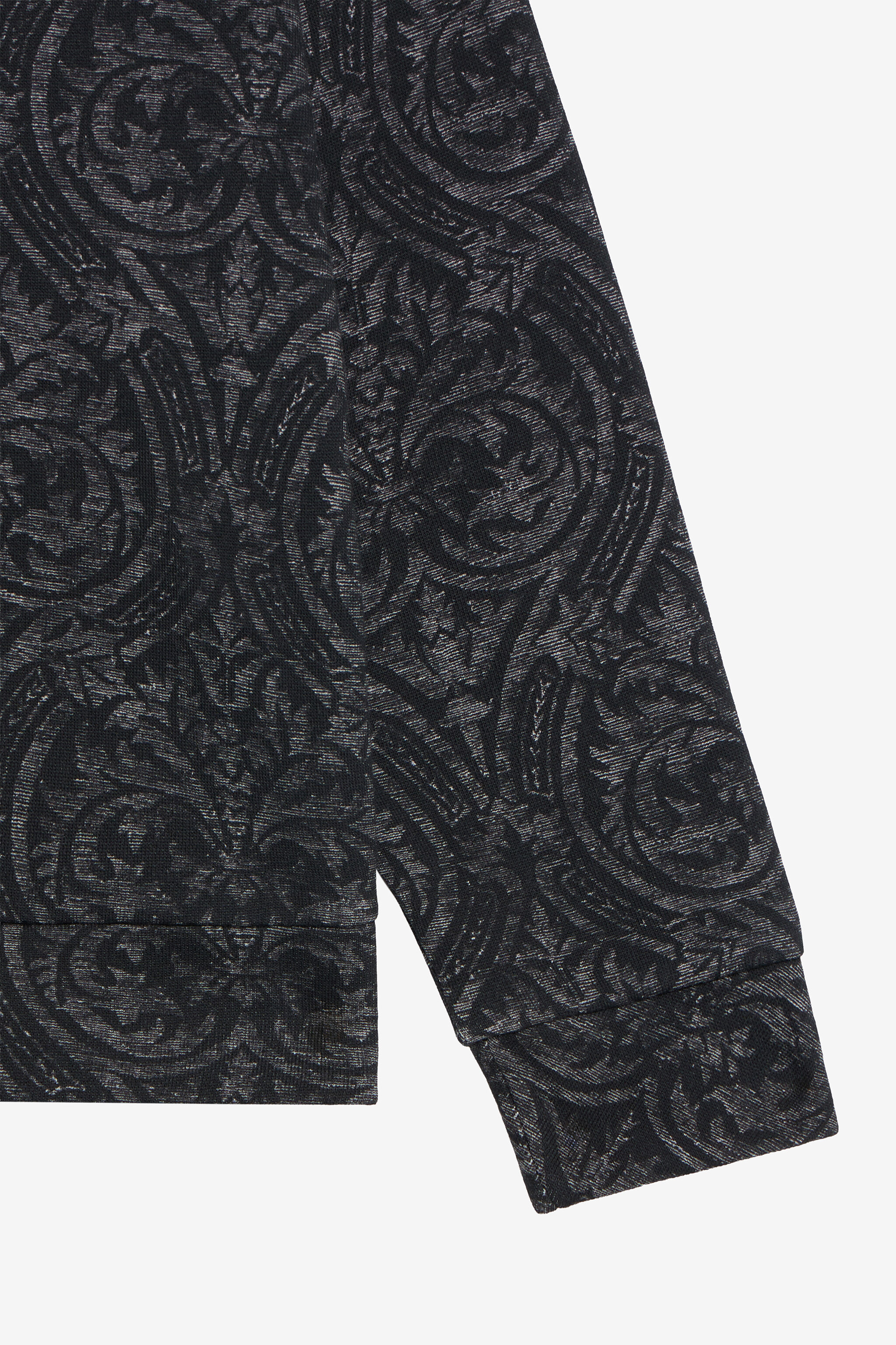JU Black Sweatshirt with Floral Print BLACK VJT67A-5OP29