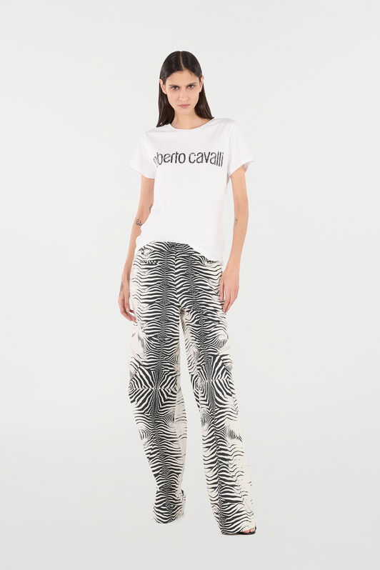 RC Camiseta Con Logotipo Efecto Usado WHITE POT60C-JD060