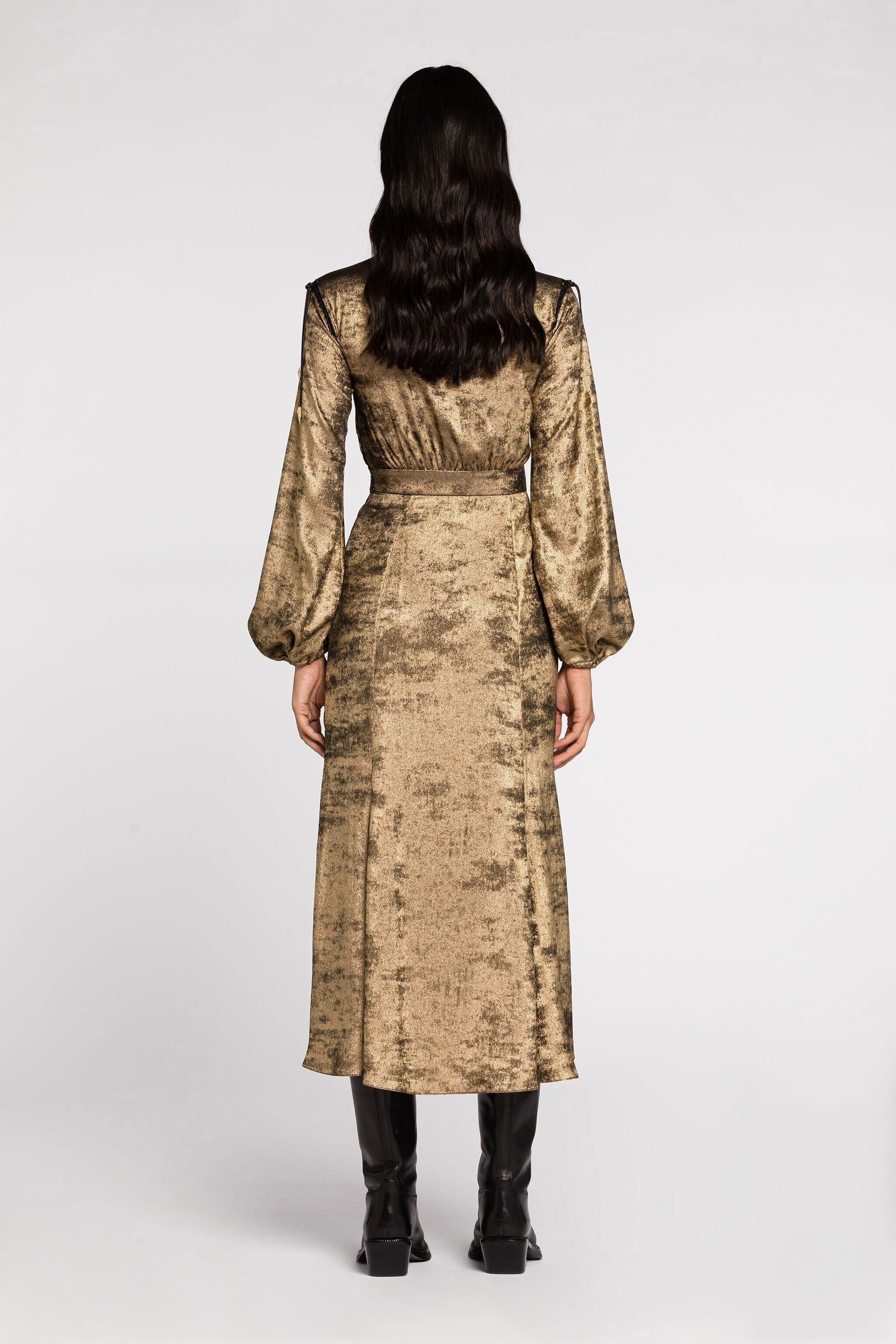 RC Vestido cruzado Oro PQT114-FC005