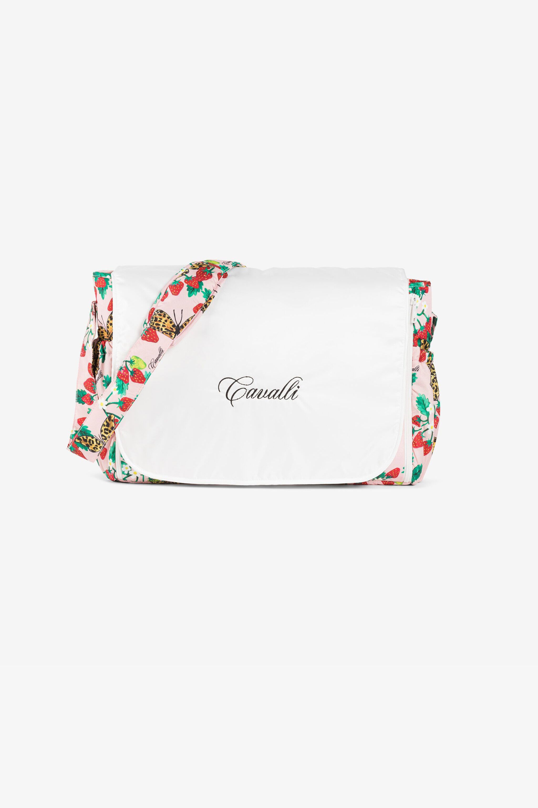 JU Borsa fasciatoio con stampe farfalle e fragole Rosa QJT866-5RF64