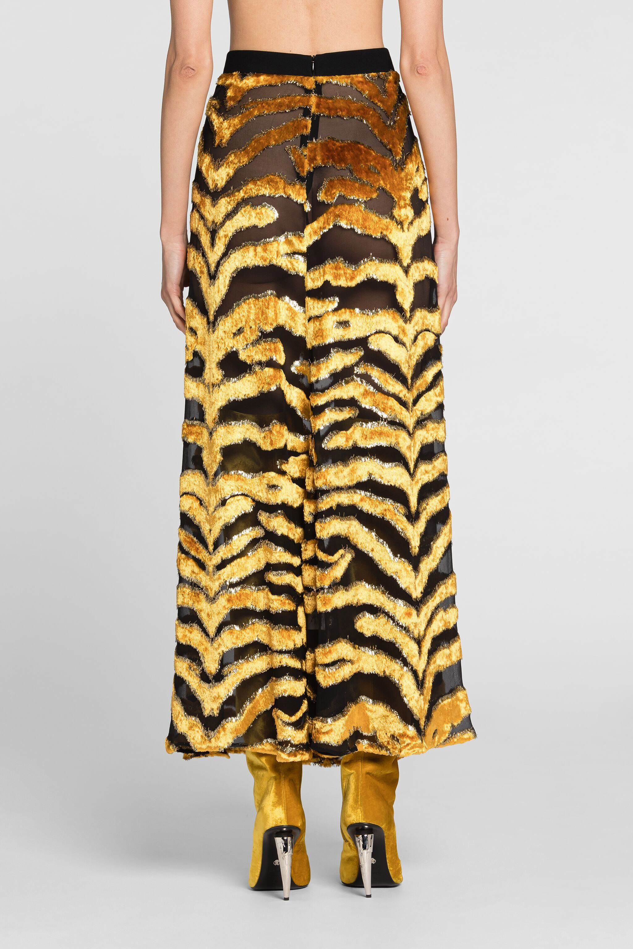 RC Tiger Velvet-Devoré Skirt Gold PWT308-FY058