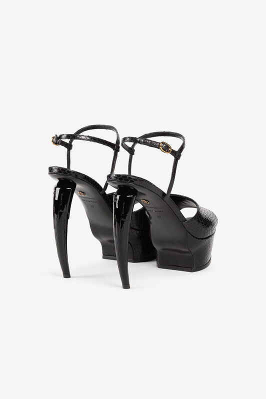 RC Tiger Tooth platform sandals Black QKS034-PZ181