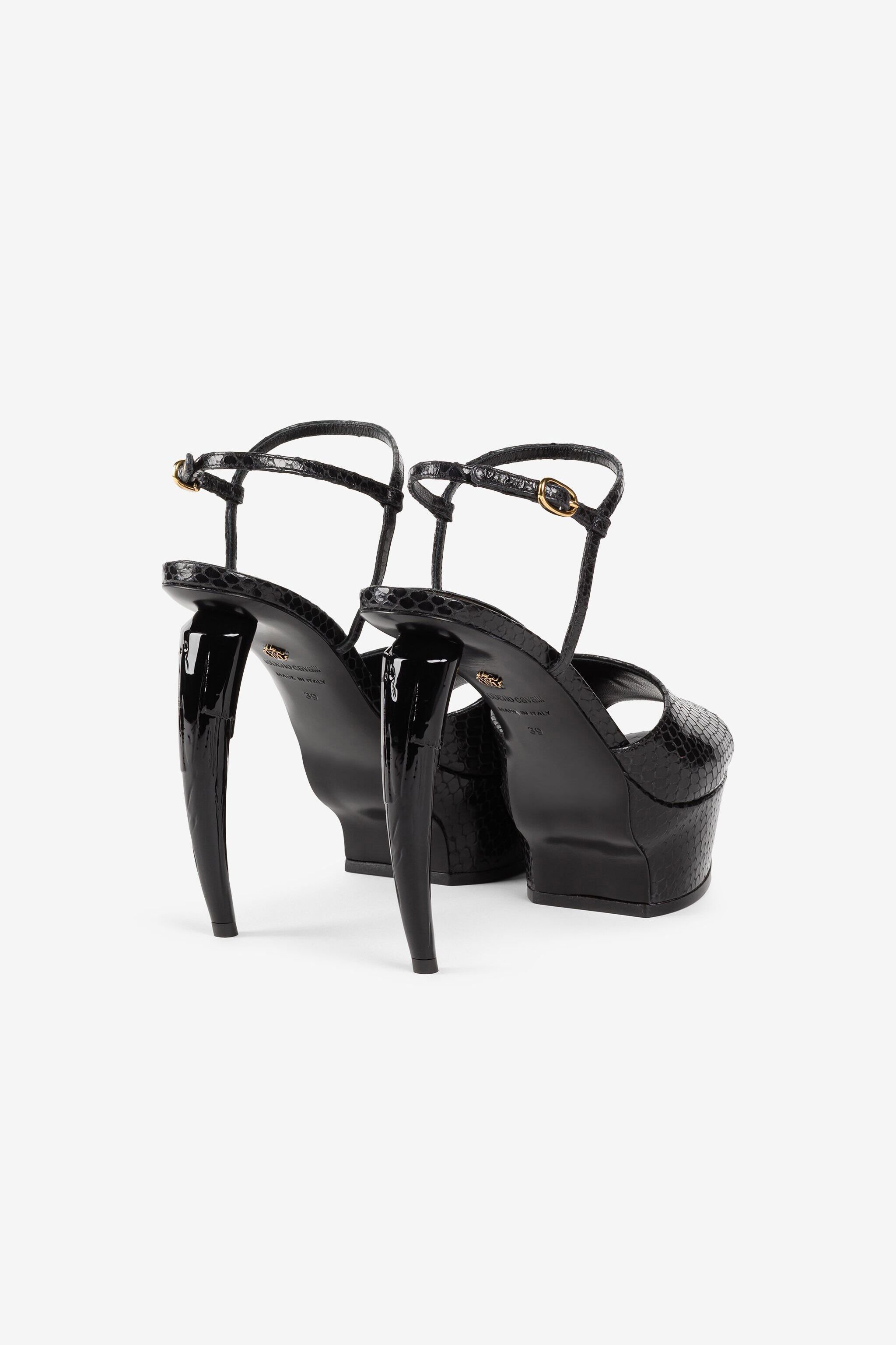 RC Tiger Tooth platform sandals Black QKS034-PZ181