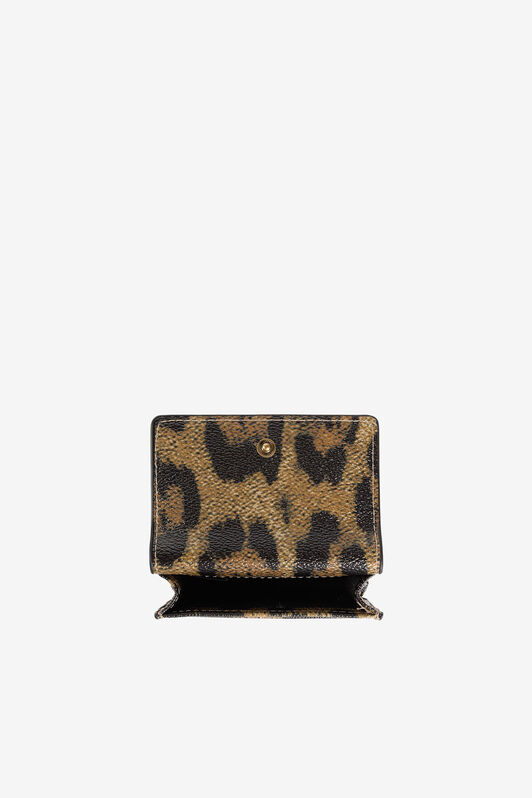 RC RC Monogram Leopard-Print Wallet Brown/Black JSA006-ABO01
