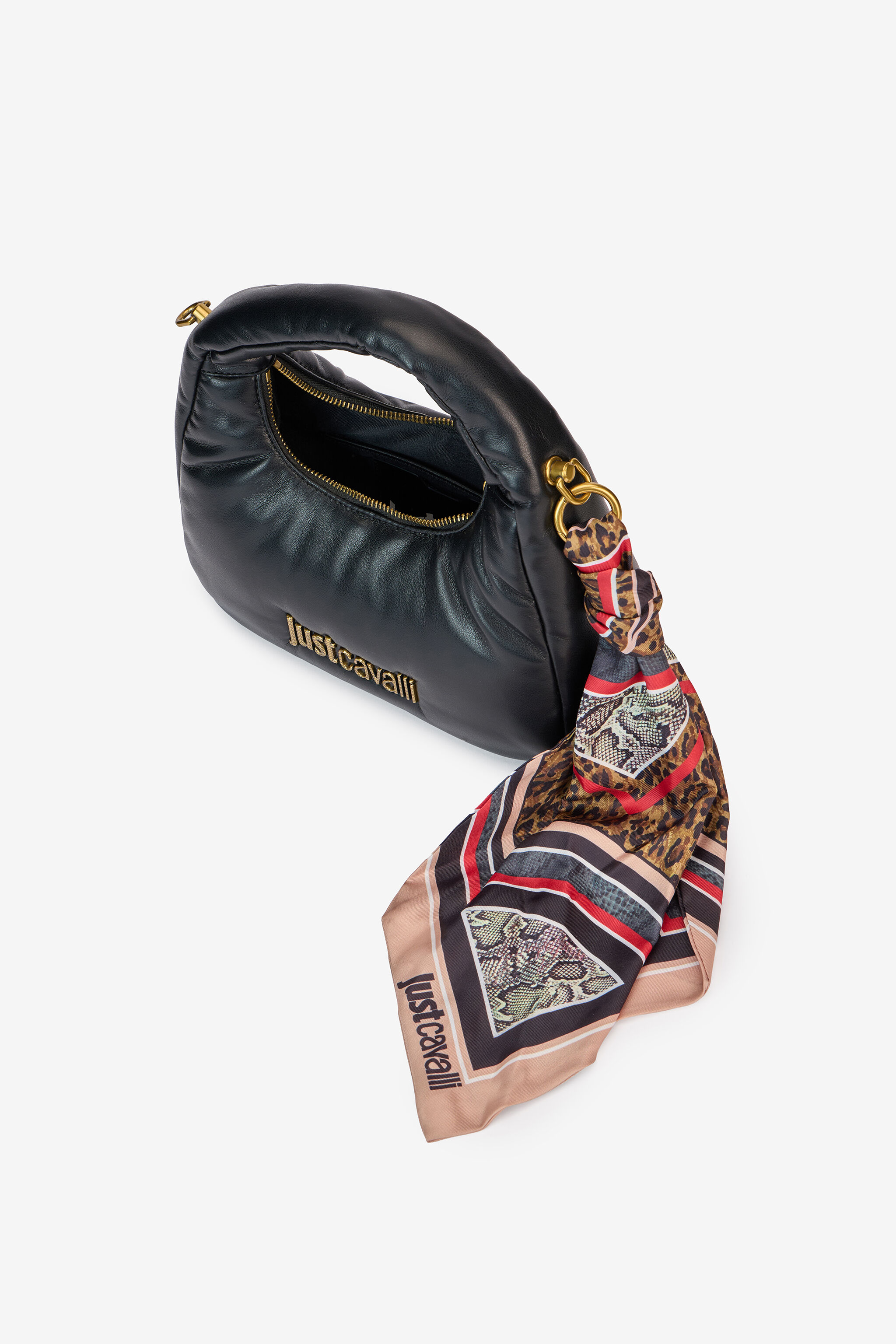 JC Just Cavalli Glamorous Shoulder Bag BLACK VFB066-VF827