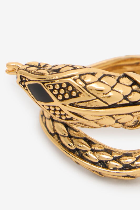 RC Anello Oro Anticato E Nero A Serpente Con Rombo OLD GOLD/BLACK WWG006-AM061