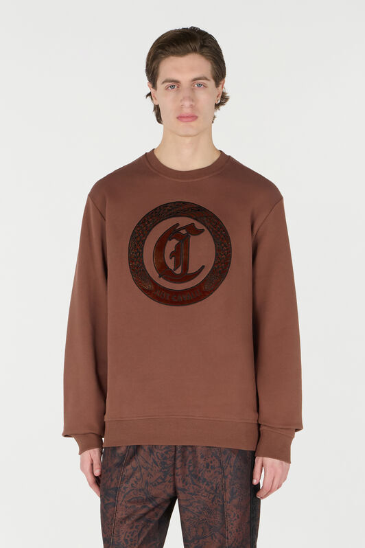 JC Felpa Con Monogram JC JC Felpa Con Monogram JC Marrone TFT052-TF069
