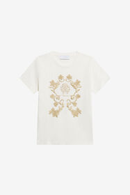 JU Weißes Baumwoll-T-Shirt MILKY WHITE TJT66V-JD001