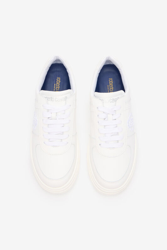 RC White Sneaker with Embroidered Monogram RC RC White Sneaker with Embroidered Monogram RC WHITE QOS01M-PZO20
