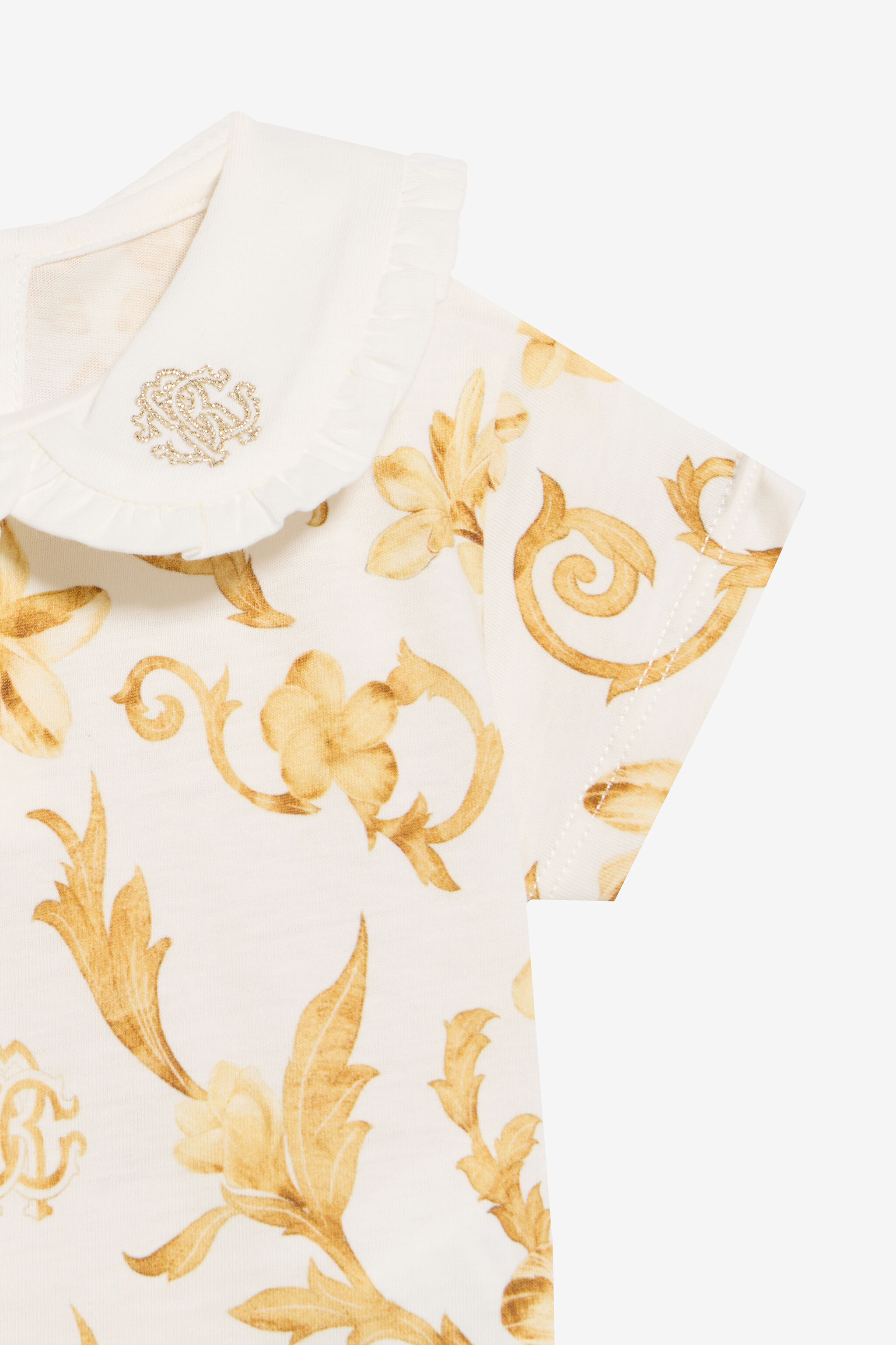 RC Gold Arabesque Print T-Shirt WHITE/GOLD TJT609-JFN37