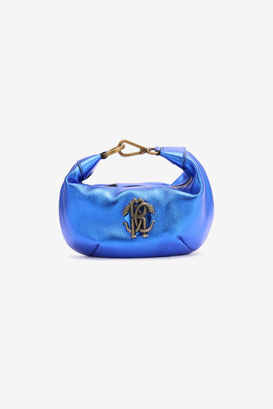 RC Hobo Bag with Mirror Snake Monogram BLUE POB00A-PZ296