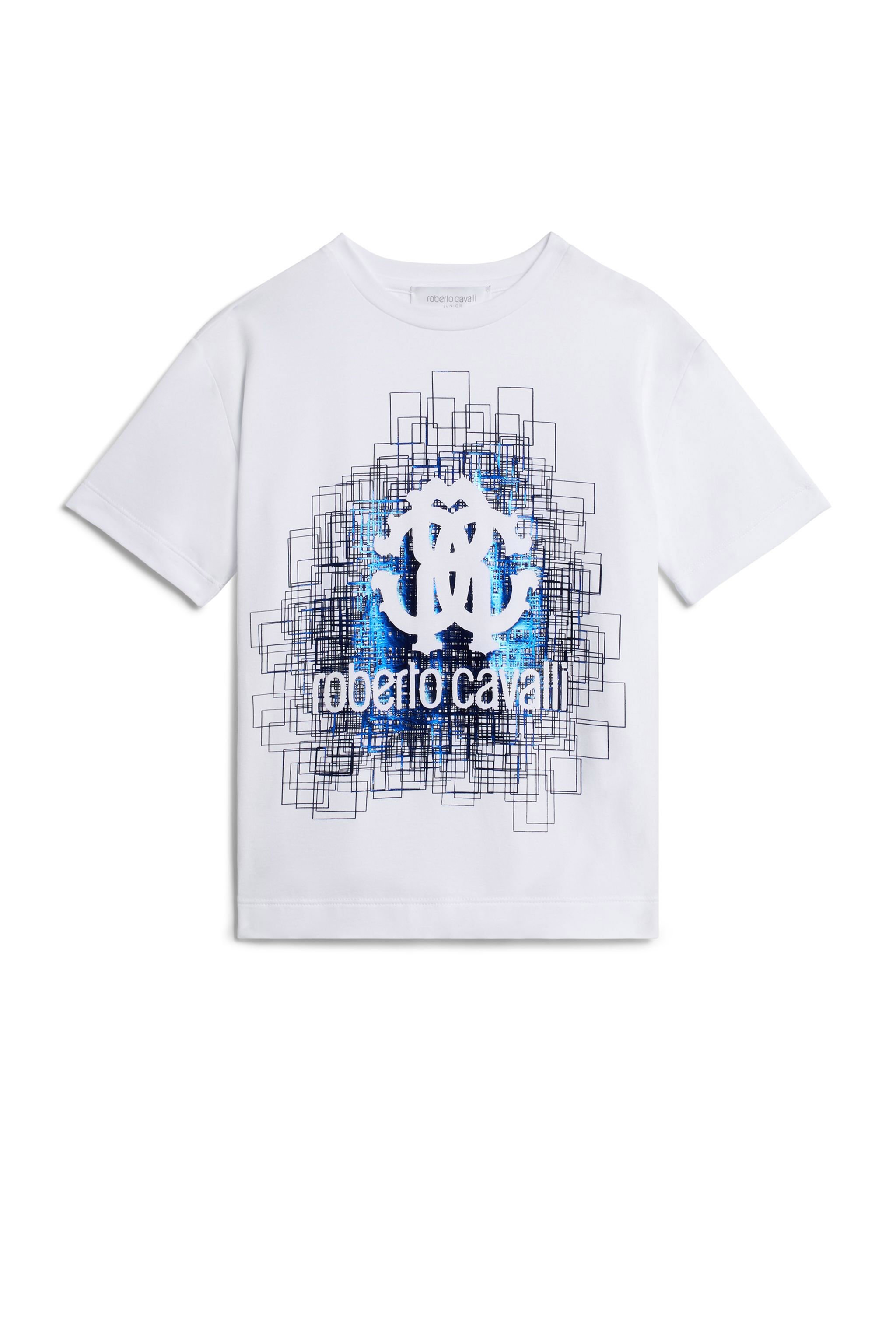 JU Metallic RC logo T-shirt WHITE/BLUE IJT665-JV025