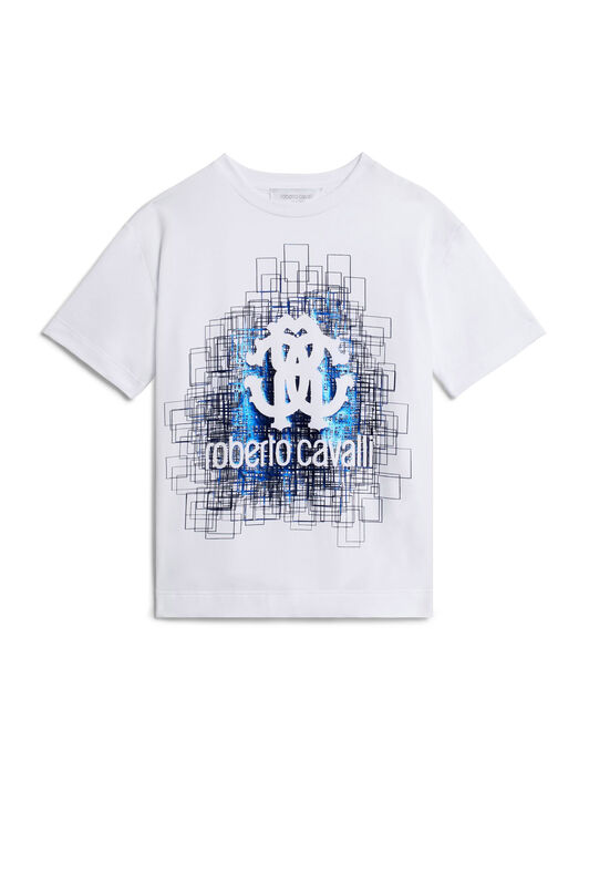 JU Metallic RC logo T-shirt JU Metallic RC logo T-shirt WHITE/BLUE IJT665-JV025