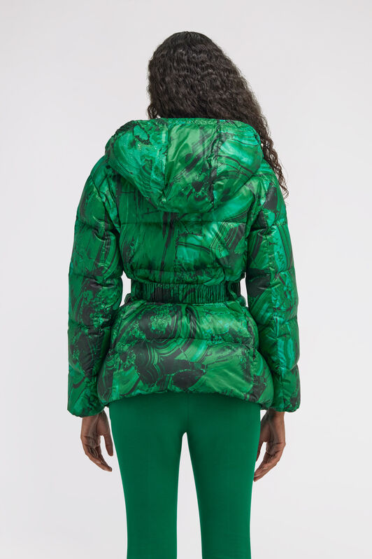 RC Malachite Print Puffer Jacket Green TKT804-SRN06