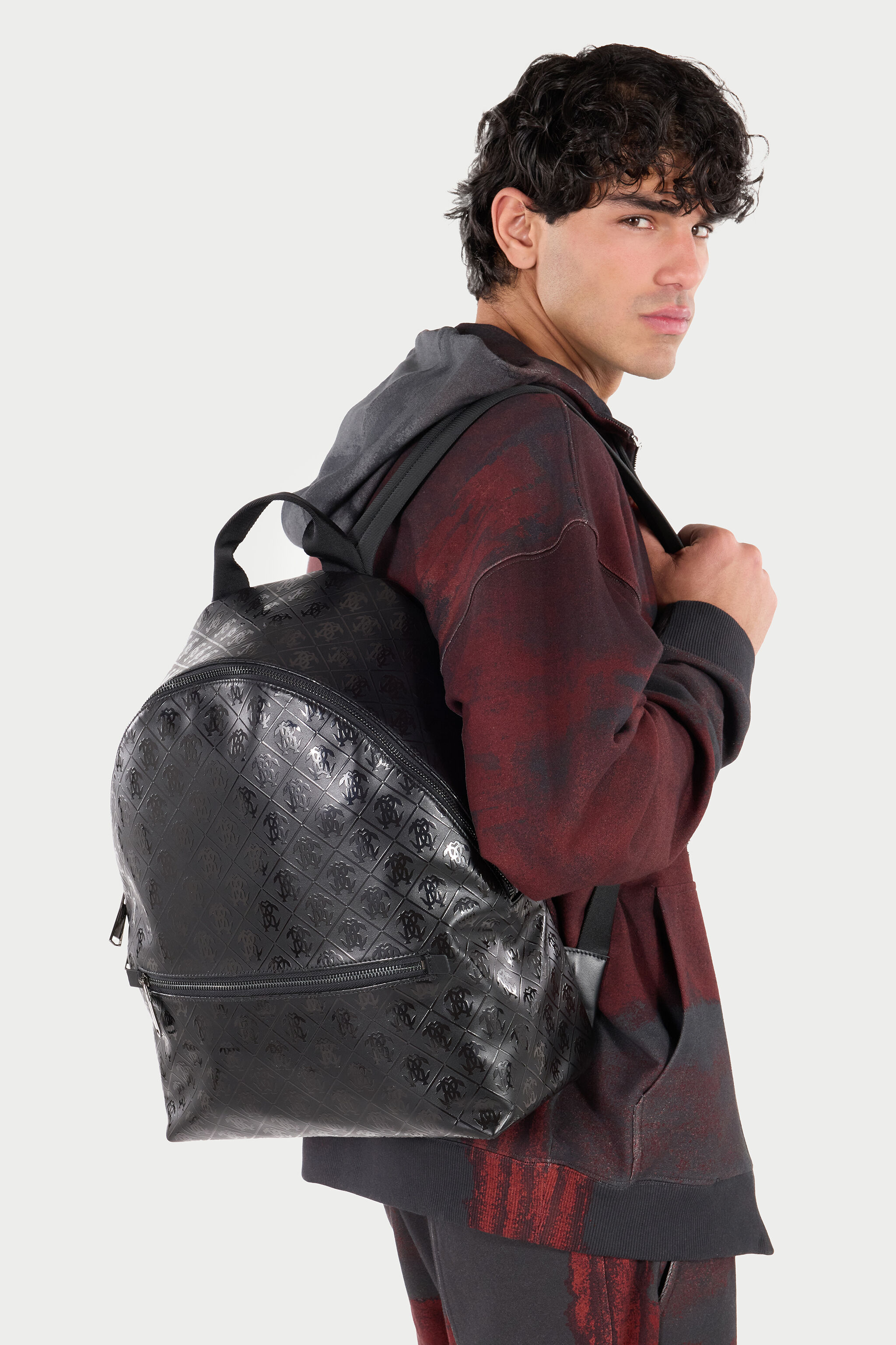 RC Backpack with All-Over Mirror Snake Monogram Black VRB010-PZS76