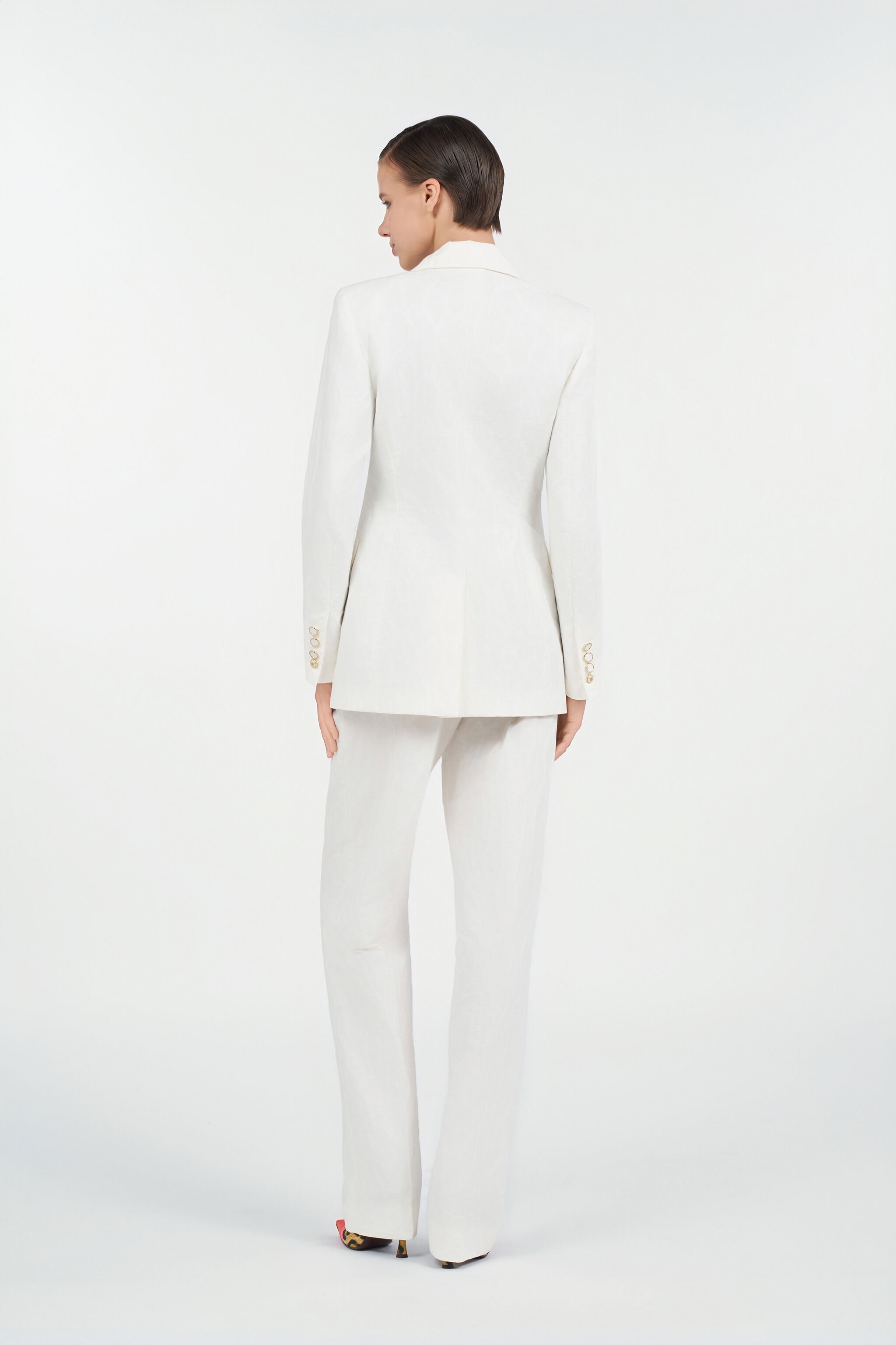 RC Blazer in Jacquard di cotone con motivo Leopardato WHITE WQT405-CH090