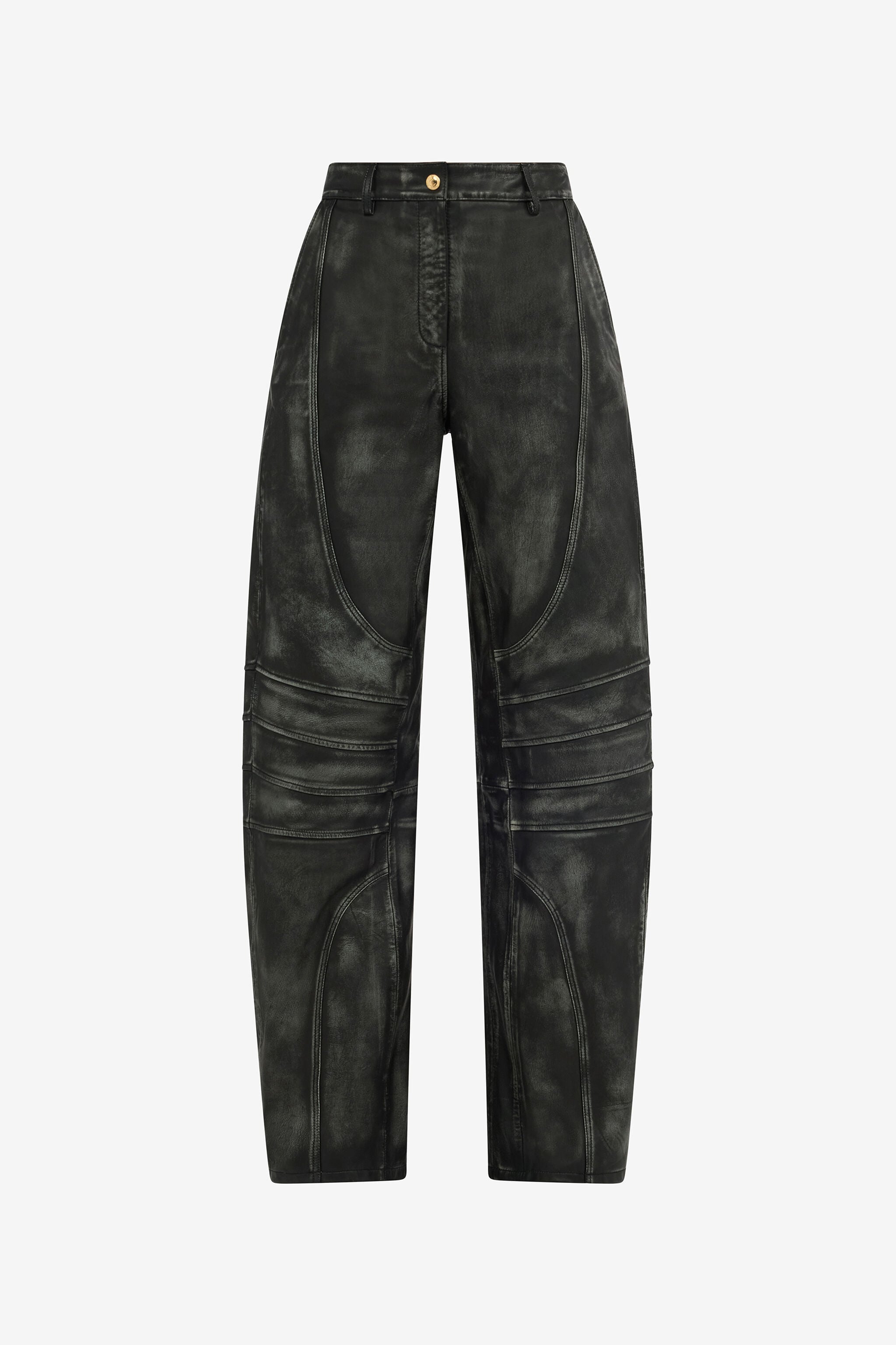 JC Pantalones De Cuero Negro BLACK VFT140-VF219