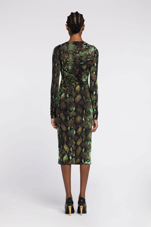 RC Vestido con estampado Rock Python NATURALE/MILITARE PKT106-LNE38