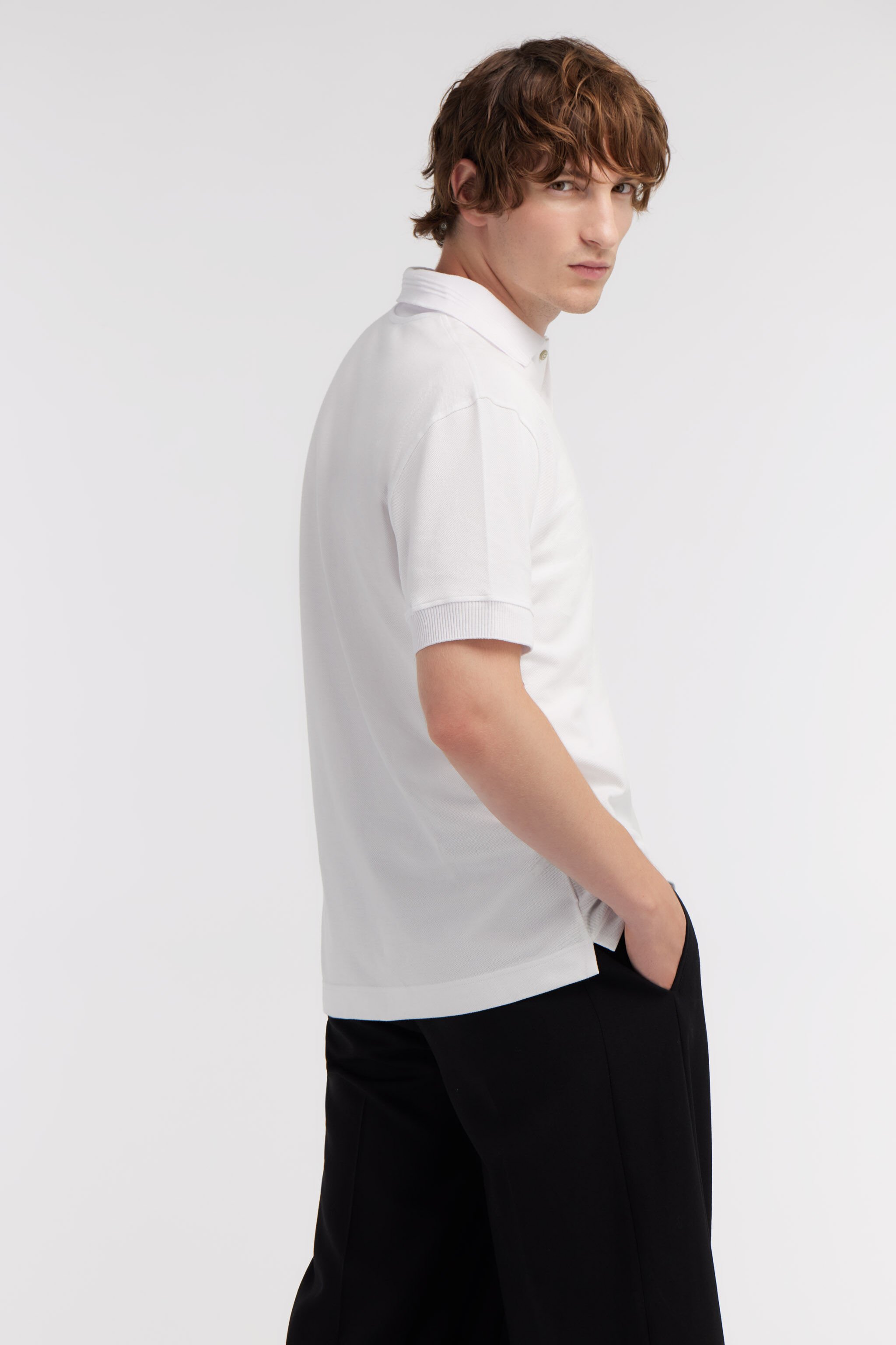 RC White Polo With Monogram RC White SRT64A-KB002