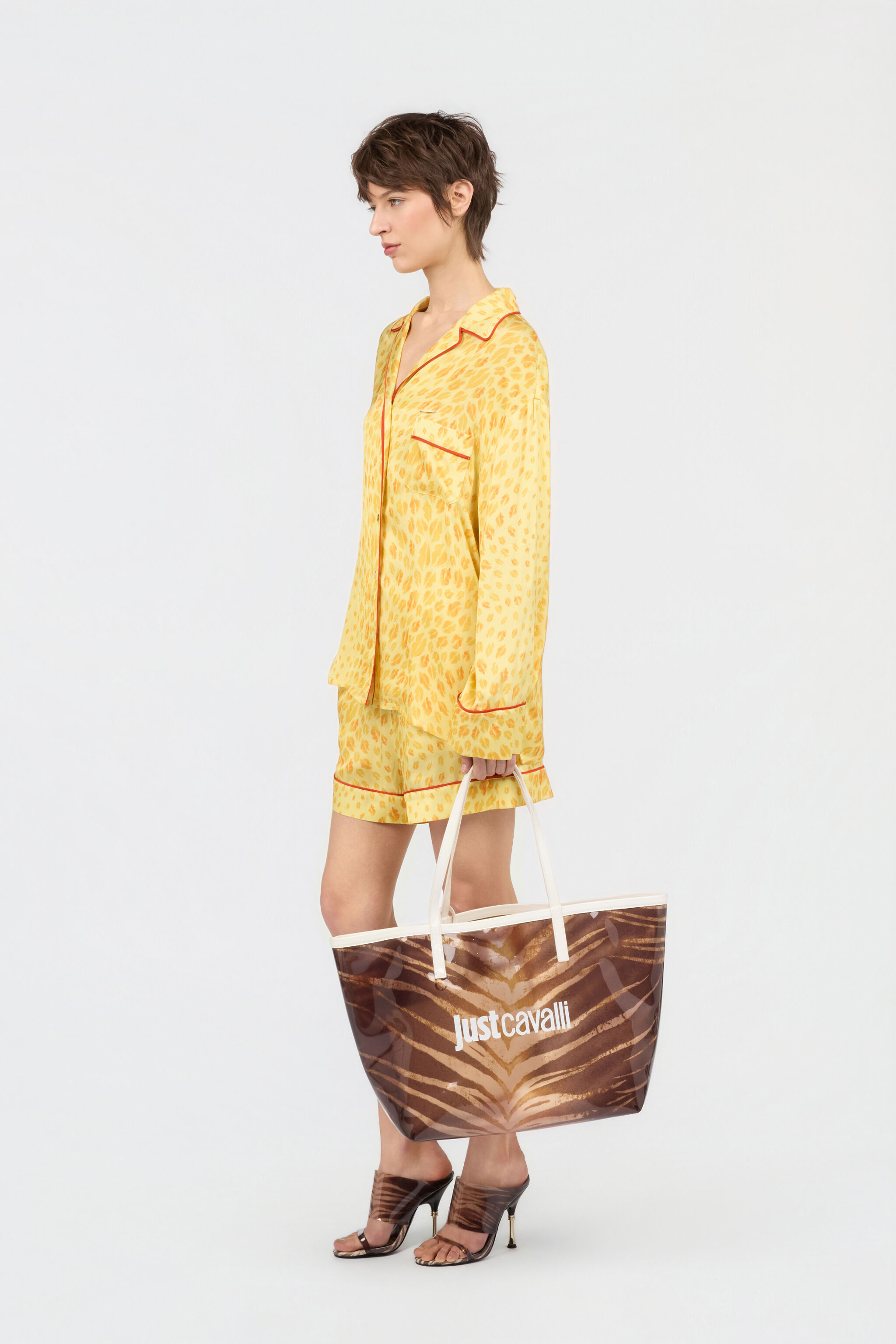 JC Bolsa De Compra Con Estampado Natural Barb 751 BEIGE + 709 MARR WFB119-WF449