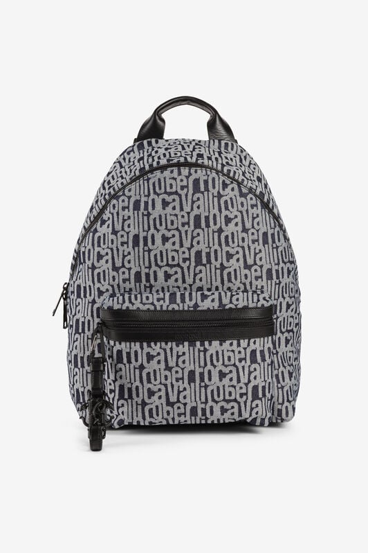RC Mochila de tejido vaquero con logotipos de jacquard Azul oscuro/Gris oscuro RRB002-FKJ01