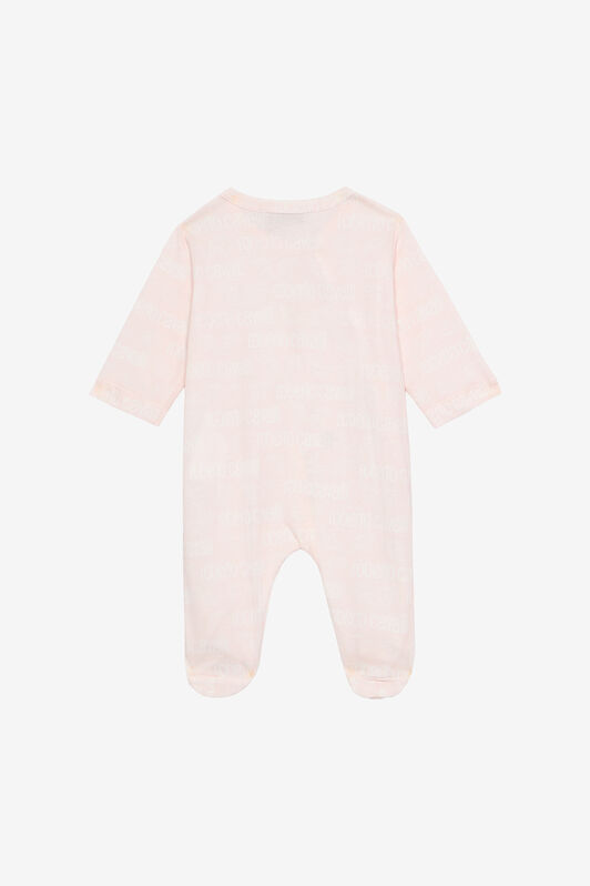 JU Romper Suit And Hat Set With Logo JU Romper Suit And Hat Set With Logo Pink UJT818-JFO34