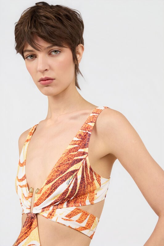 JC Golden Palm One-Piece Swimsuit 004 OFF WHITE + 638 WFM034-WF753