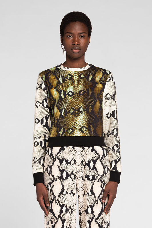 RC Python-Print Cotton Sweatshirt RC Python-Print Cotton Sweatshirt NATURALE/MILITARE PKT66A-5OE38