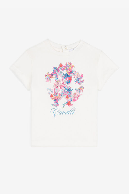 JU RC Monogram-Print Cotton T-Shirt JU RC Monogram-Print Cotton T-Shirt White RJT605-JD001