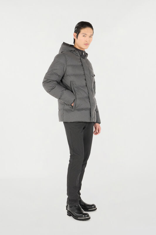 RC Plumífero con capucha GREY OOT40C-FTO01