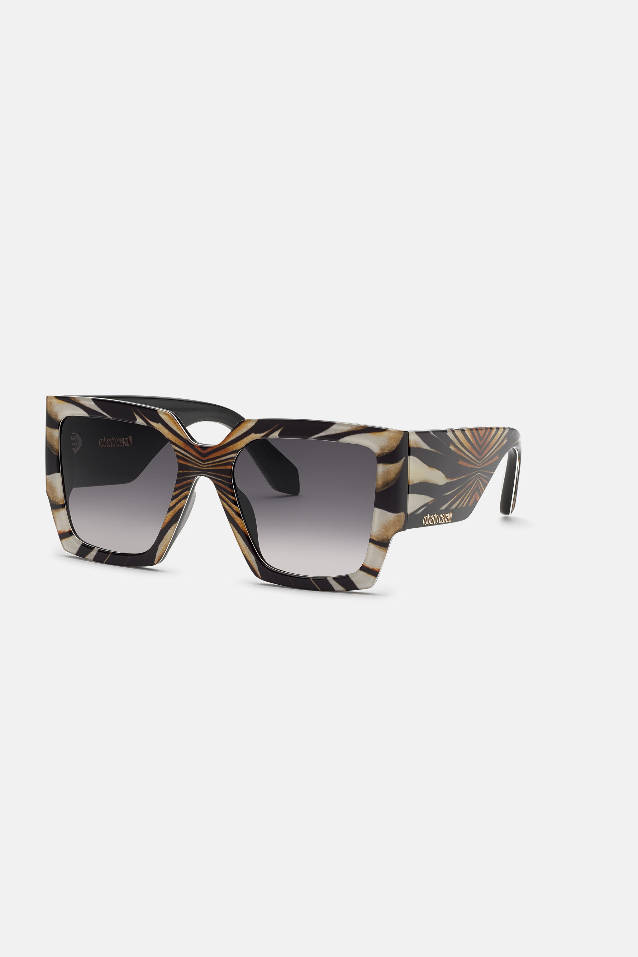 Occhiale da sole Roberto Cavalli Ray Of Gold Collection in Nero Oro da Donna Roberto Cavalli