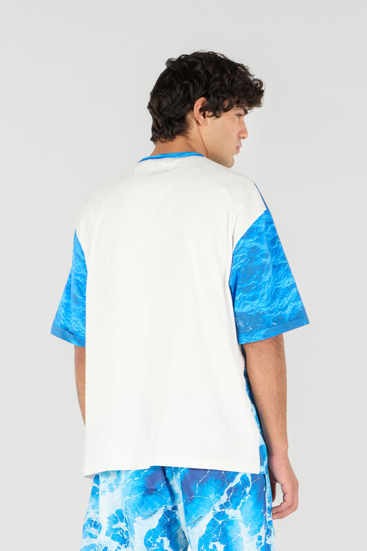 RC Stretto di Messina Print T-Shirt Blue UMT62A-7EN94