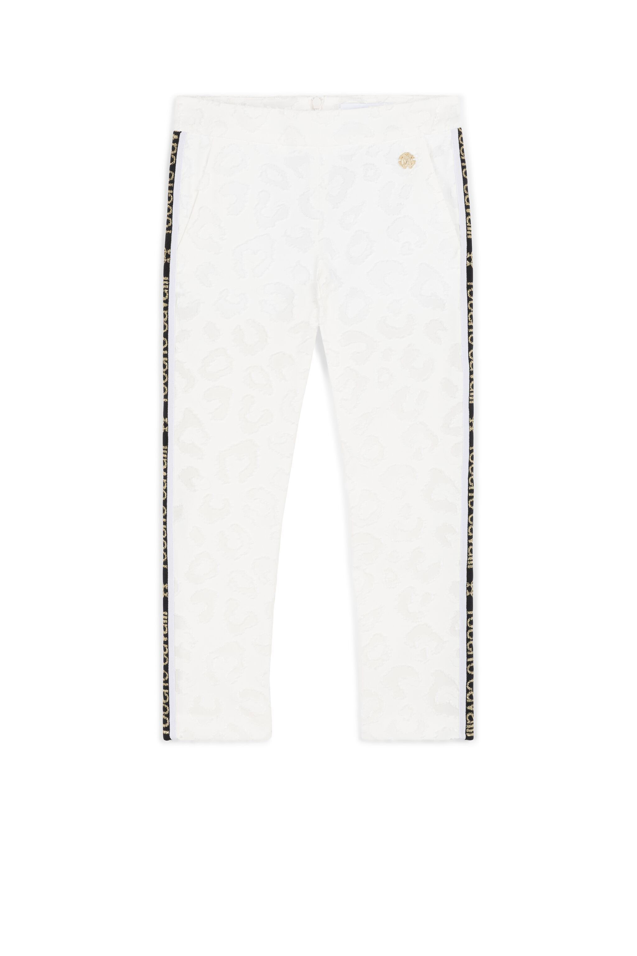 JU Leopard-Jacquard Trousers WHITE KJT200-DV002