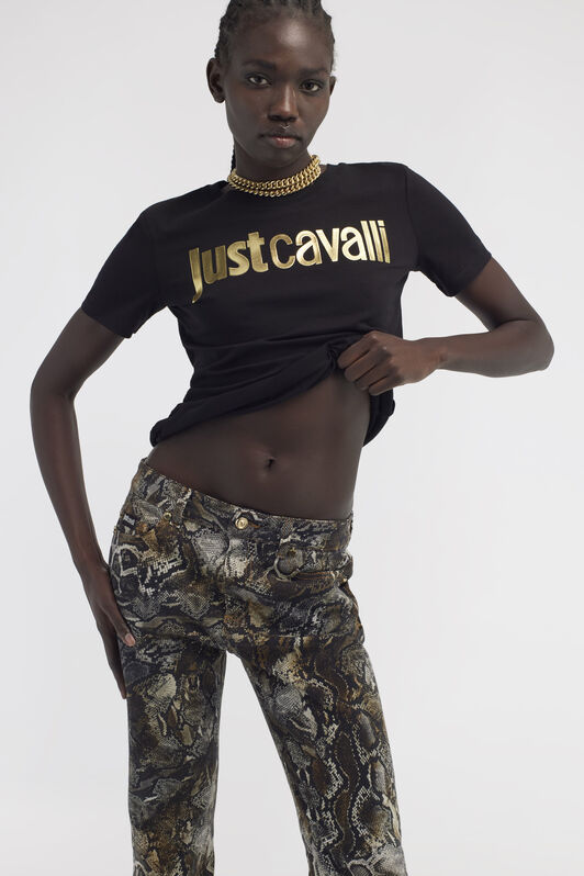 JC T-shirt logo Just Cavalli Nero RKT867-RK373
