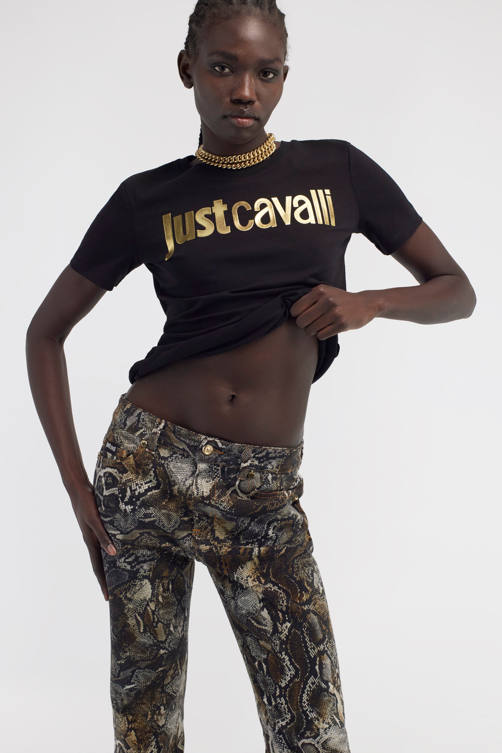 JC T-shirt logo Just Cavalli Nero RKT867-RK373