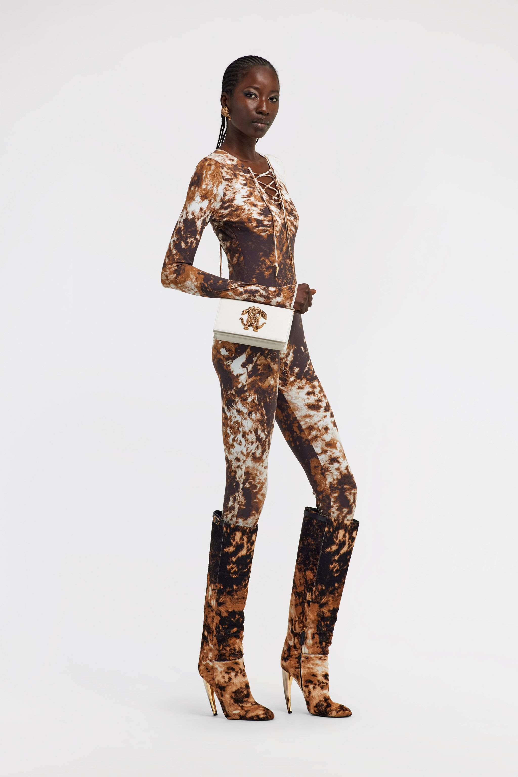RC Appaloosa Print Jumpsuit Brown TKT11A-HVN08