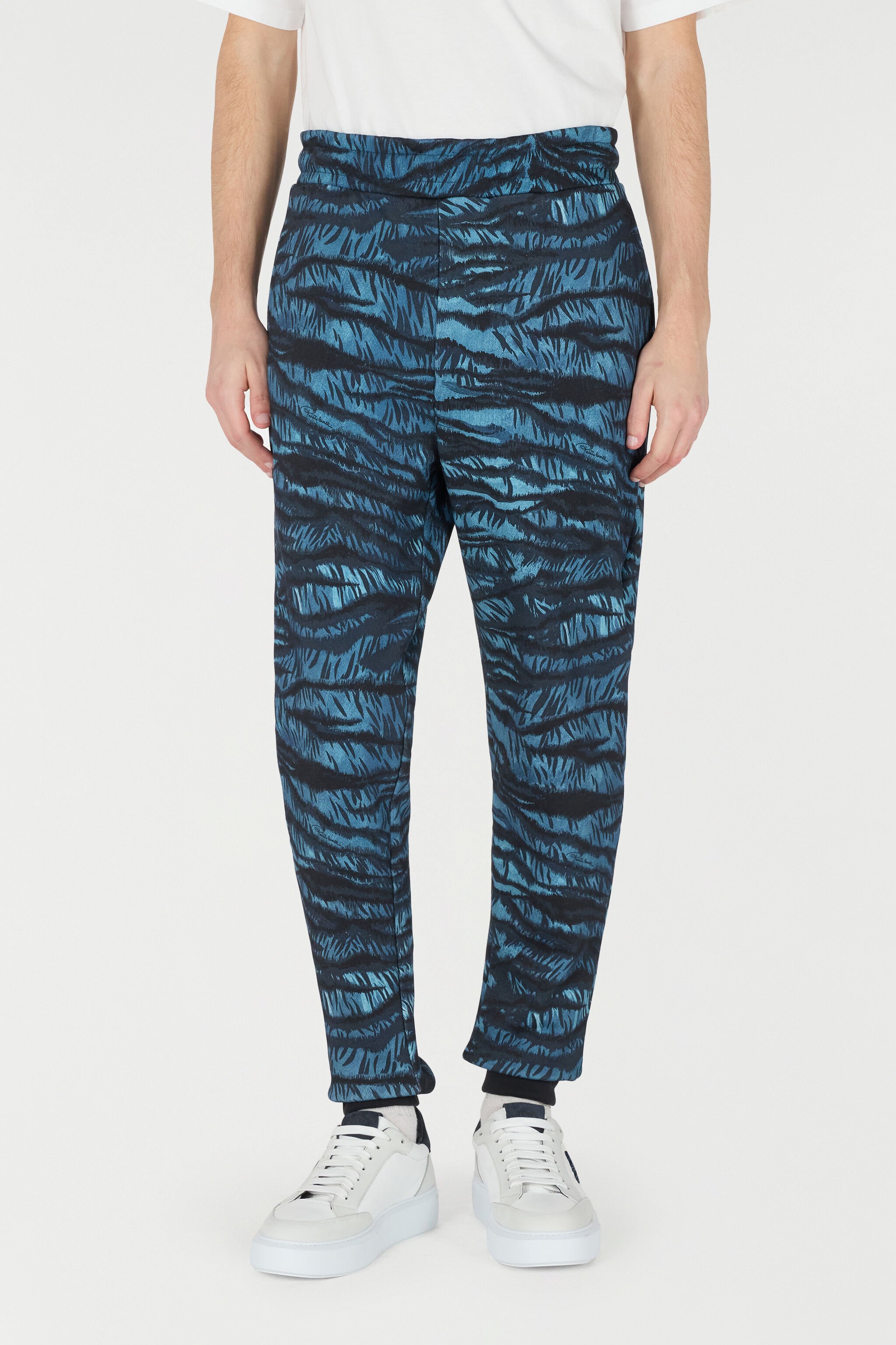 RC Joggers with Tiger Skin Print BLUE OOT20B-5OO65