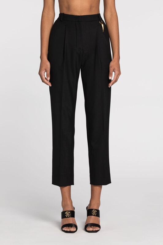 RC Pantaloni crop con zanna Nero QKR206-GA077