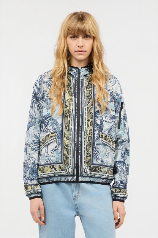 JC Jungle-Print Hooded Jacket JC Jungle-Print Hooded Jacket Light blue UFT197-UF263