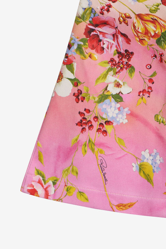 JU Miami Flowers Print Trousers GREEN/FUXIA WJT21N-DAR64